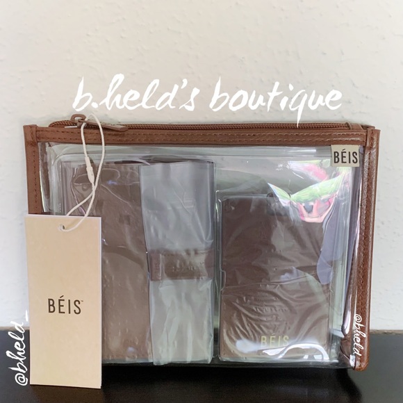 BÉIS The Passport & Luggage Tag Set in Maple Brown Brand New NWT - Picture 1 of 14